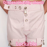 ABDL Diaper Locking/Chastity Shorts