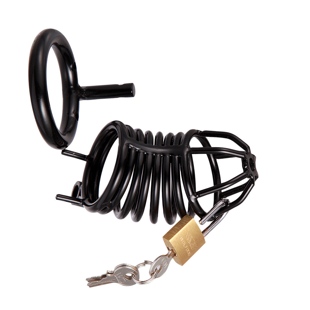 Male Chasity Devices Stainless Steel Penis Cage Cock Ring Metal Chastity Belt Lock Cage Self Trainer Sex Product for Men