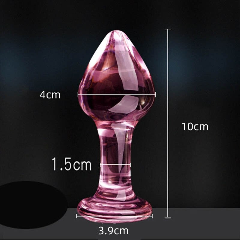 Perfectly Smooth High Quality Pink Glass Anal Plugs