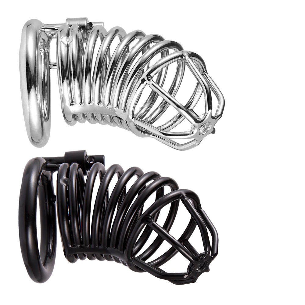 Male Chasity Devices Stainless Steel Penis Cage Cock Ring Metal Chastity Belt Lock Cage Self Trainer Sex Product for Men