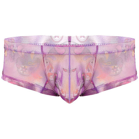 Mens Underwear See Through Sheer Lingerie Panties Jockstraps Bulge Pouch Flower Printed Sissy Gay Briefs Underwear Underpants