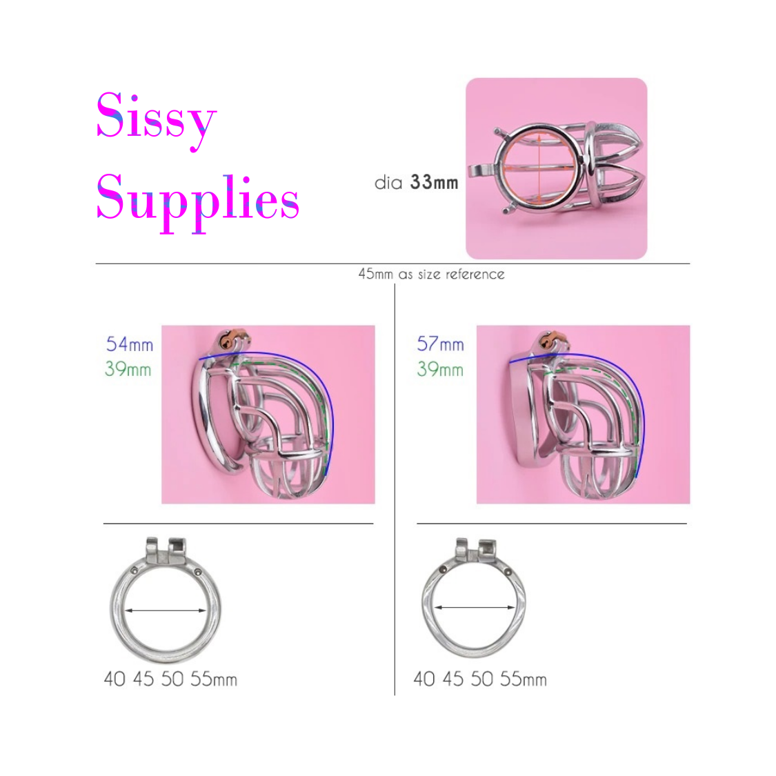 Sunstar Stainless Steel Chastity Cage