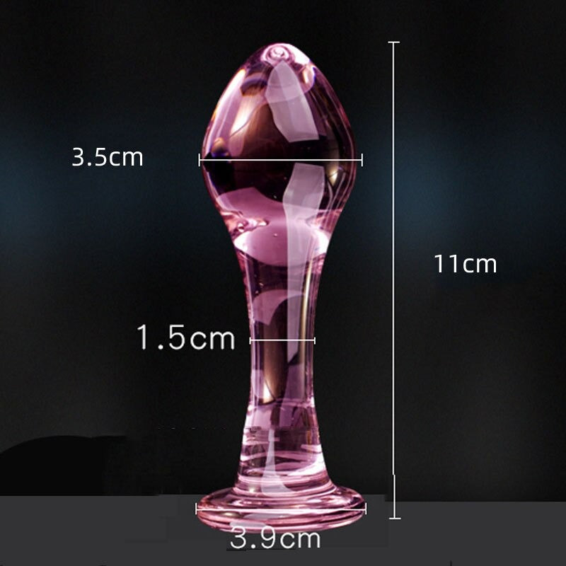 Perfectly Smooth High Quality Pink Glass Anal Plugs